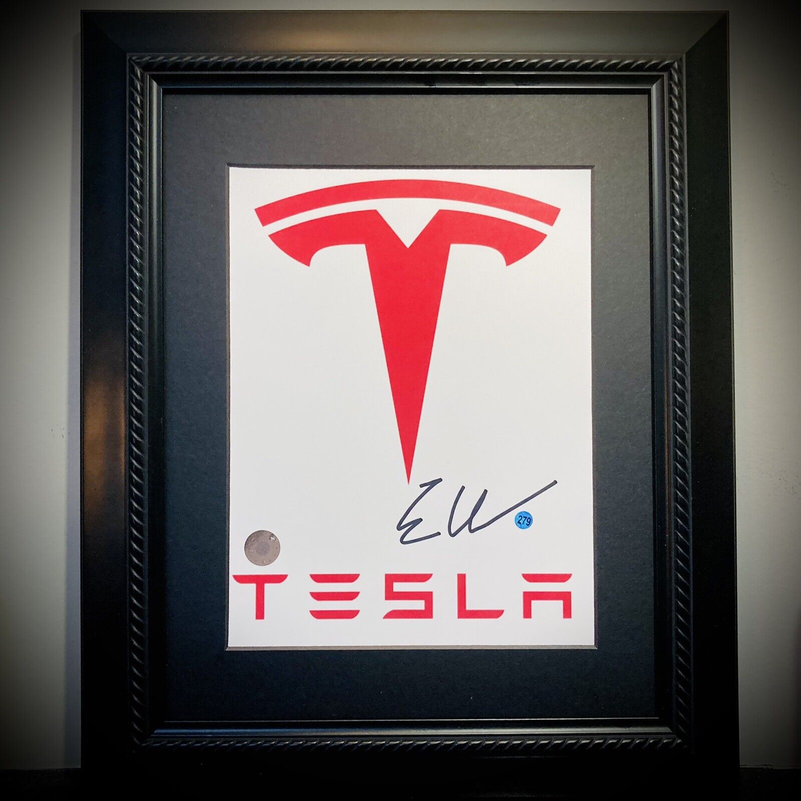 COA Elon Musk Hand Signed Tesla Automotive Autograph Sign Twitter X.com SpaceX