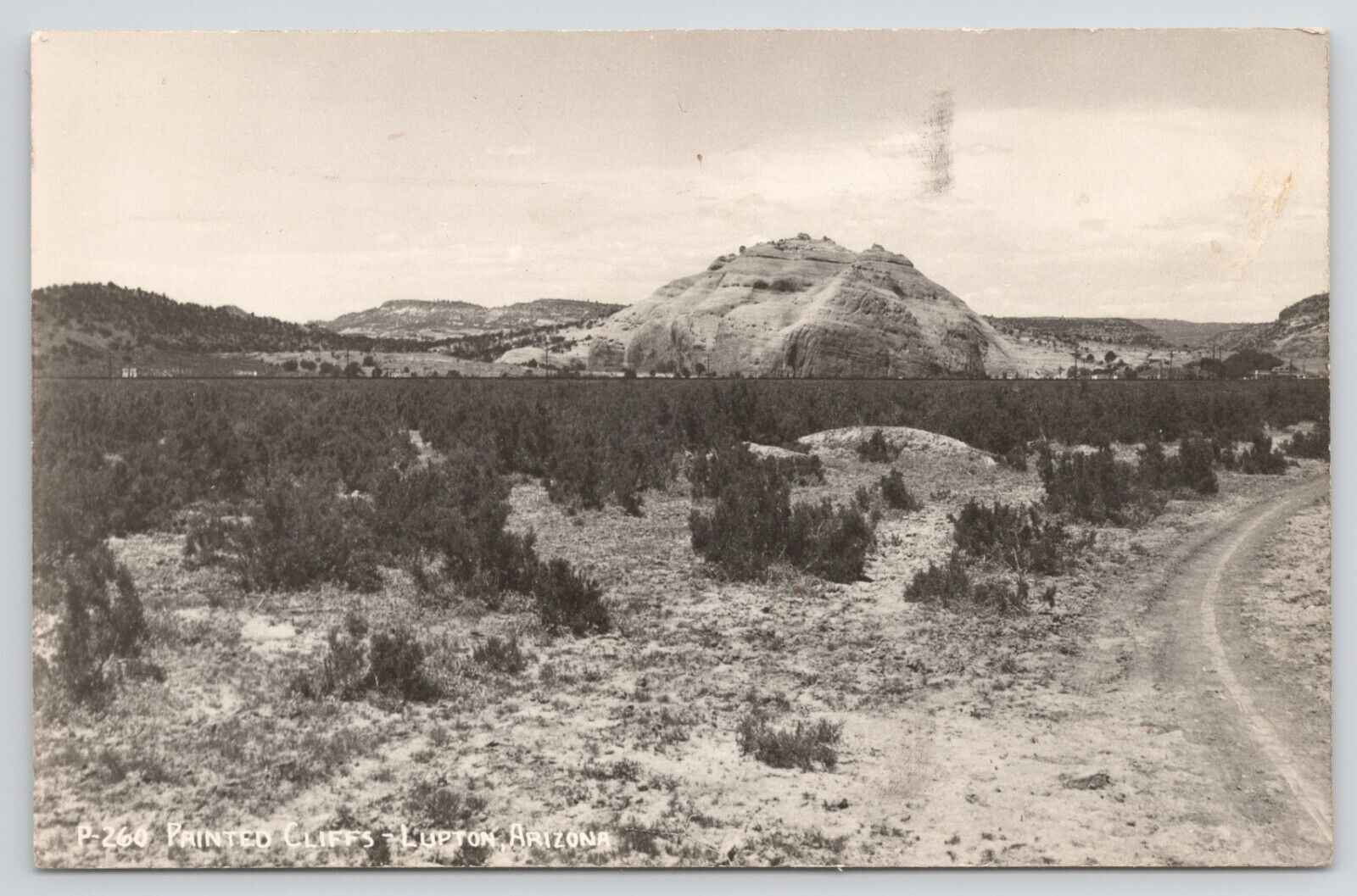 RPPC Lupton Arizona Painted Cliffs c1940 Real Photo Postcard