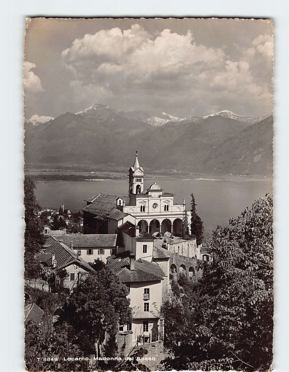 Postcard Madonna del Sasso, Locarno, Switzerland