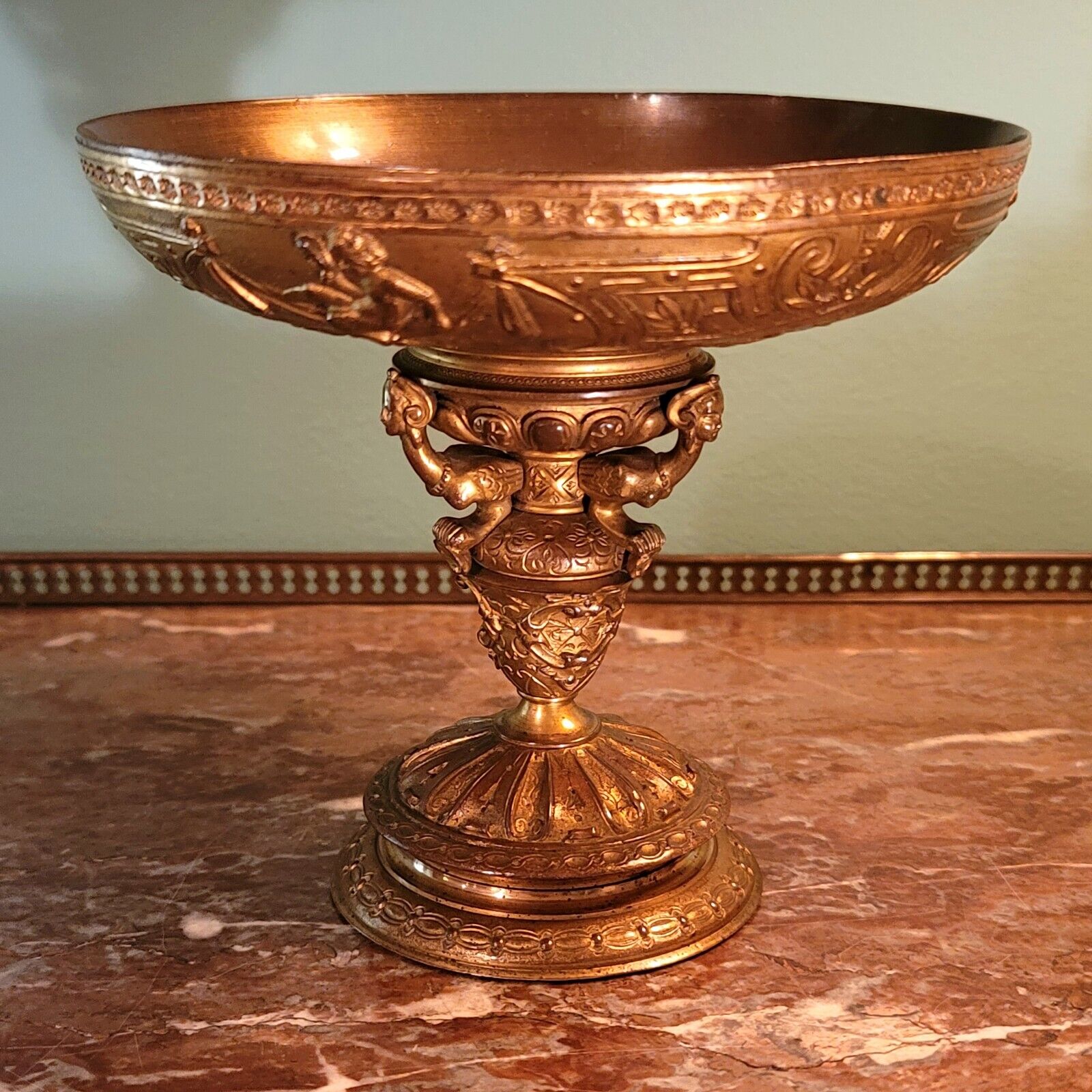 19th Century French, Gilt Bronze Tazza/Compote Neoclassical  