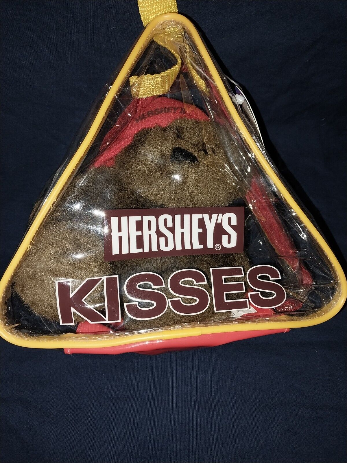 Vintage 2001 Hershey\'s Kisses 8” Brown Teddy Bear Plush Without Candy In Bag 