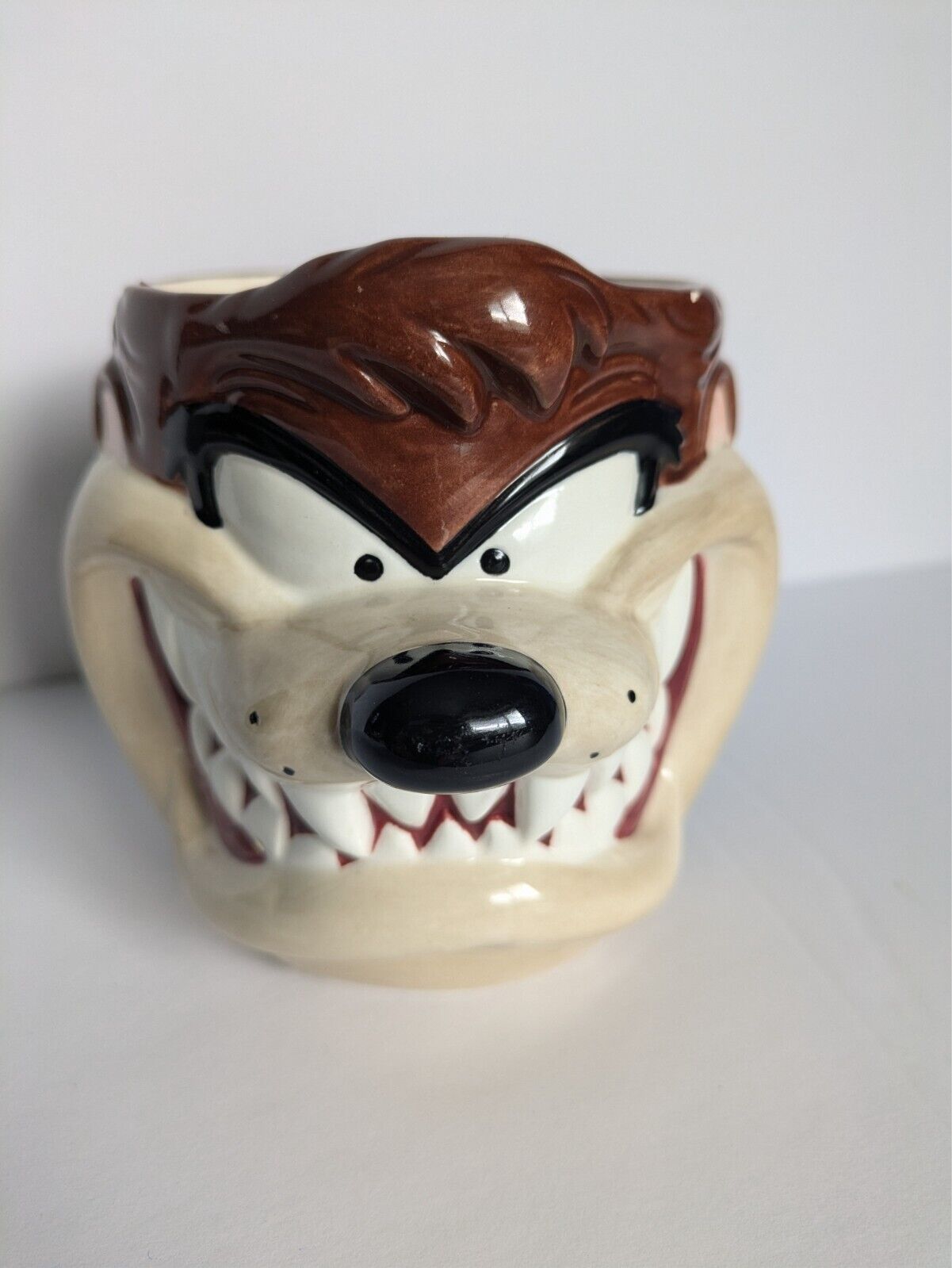 Vintage Tazmanian Devil TAZ Looney Tunes Coffee 3D Ceramic Mug 1995 Applause