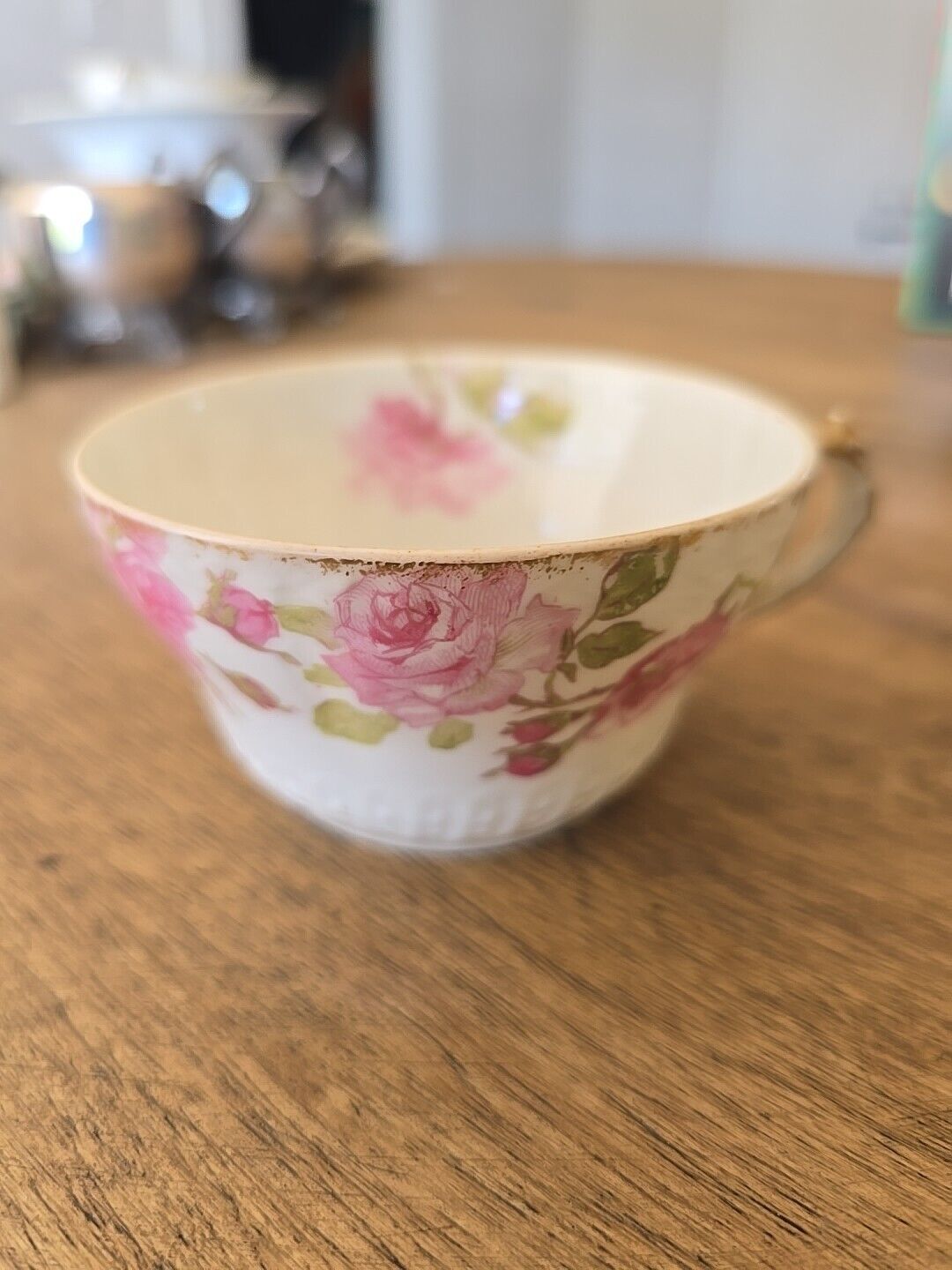 Antique Haviland Limoges  Tea Cup  Pink Flowers Vintage