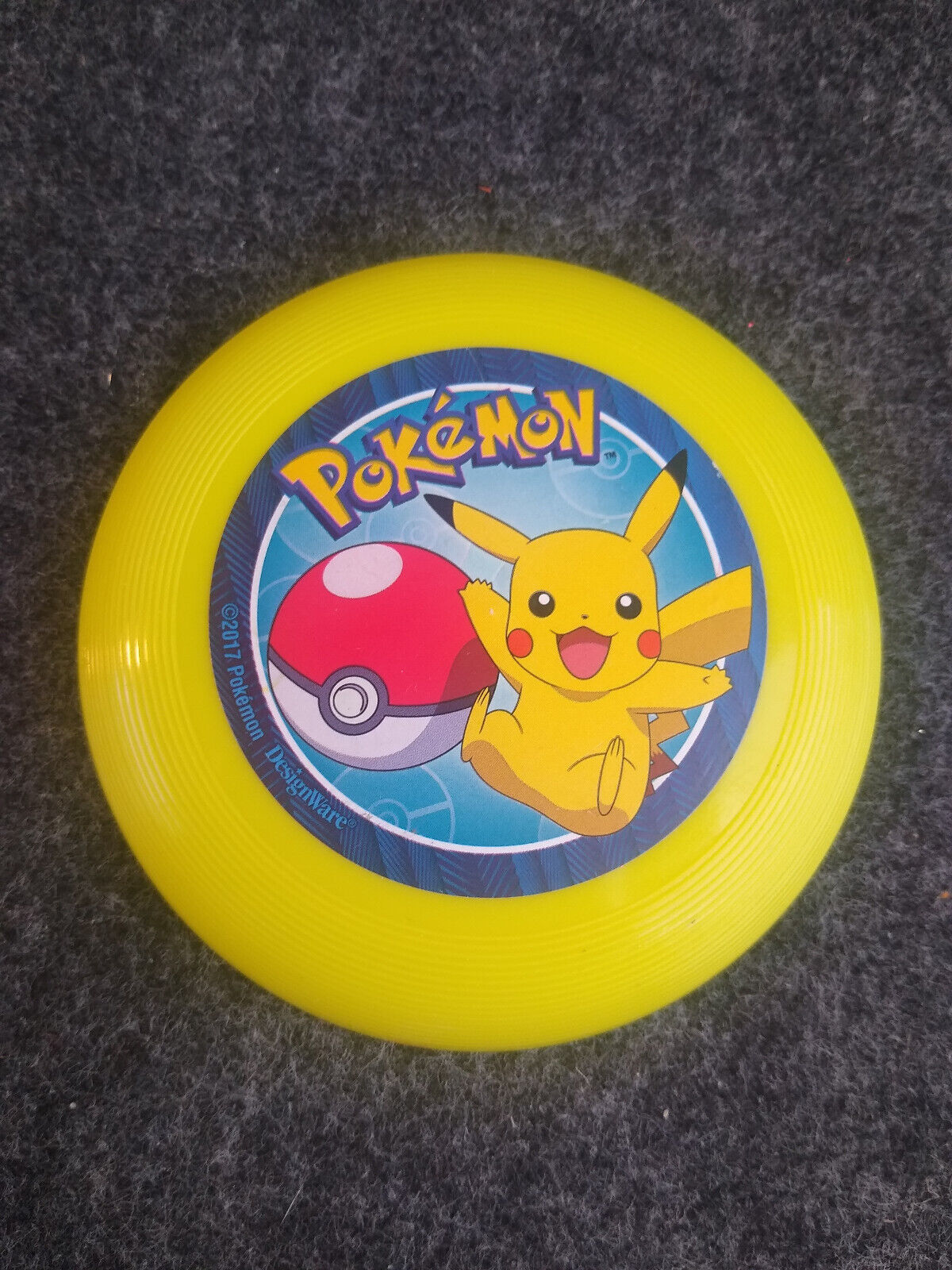 Designware Pokemon Mini Frisbee Yellow Flying Disc Pikachu 2017 