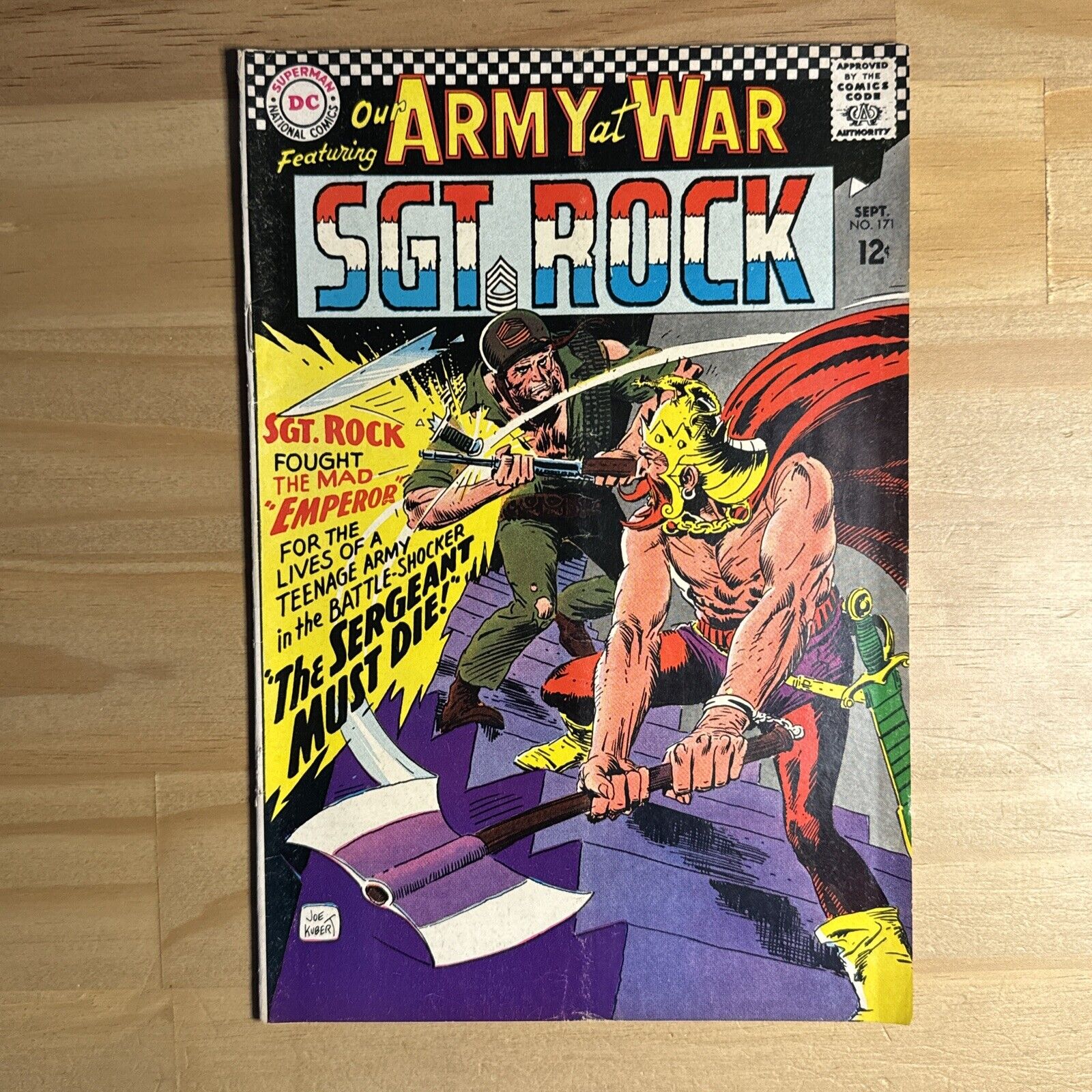 Our Army At War #171 (1966) DC Comics Featuring Sgt. Rock - Joe kubert Cover Art