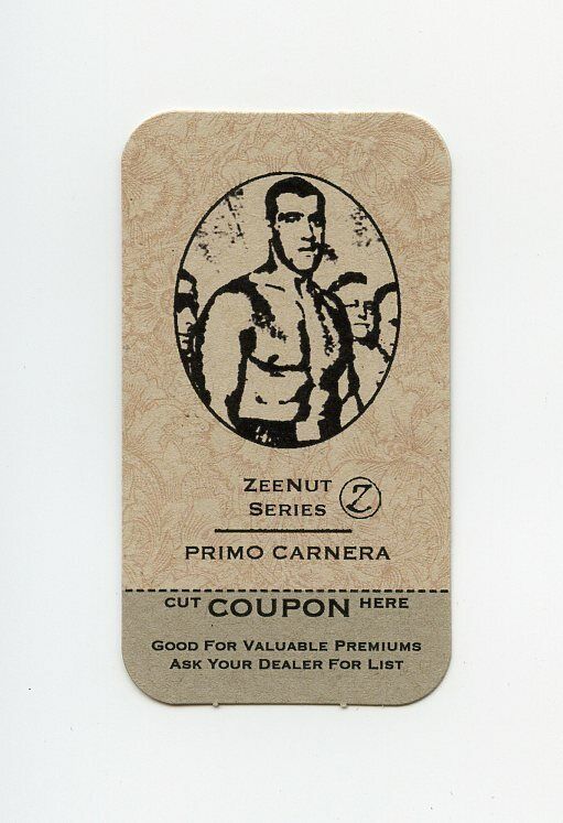 #TN16387 PRIMO CARNERA Zoval UV Light Game Card