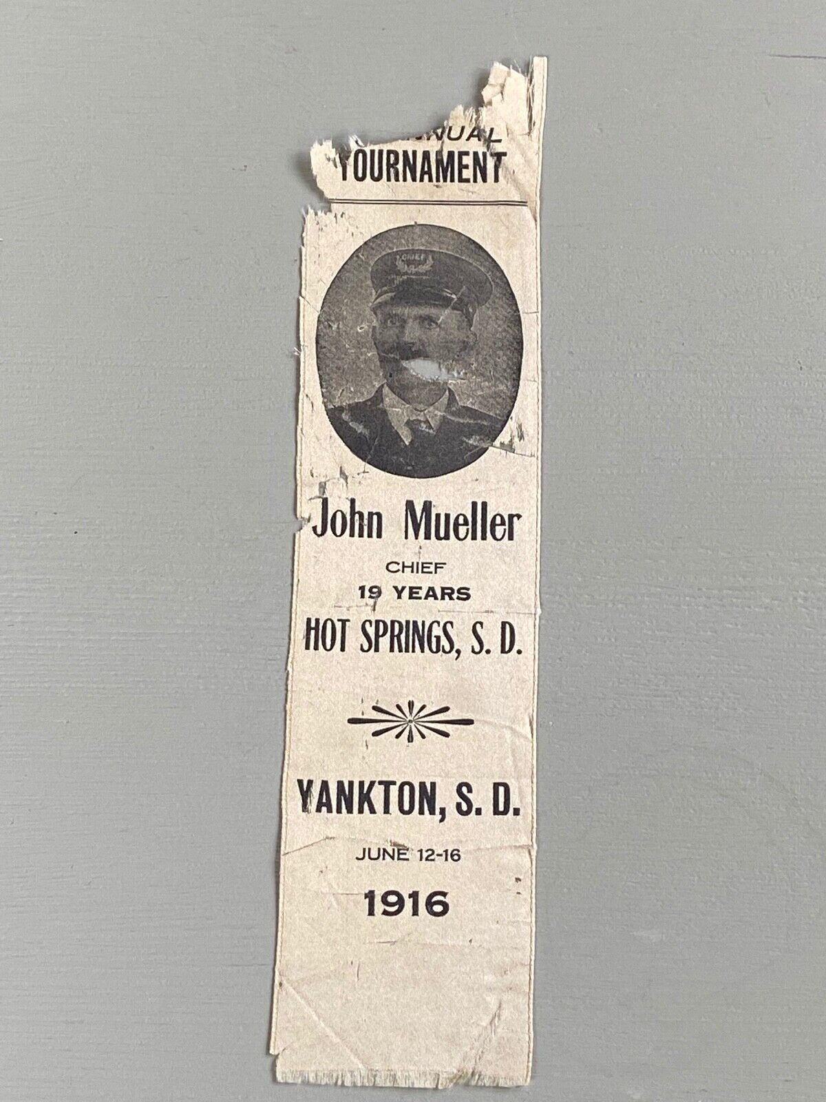 Antique Firemen Tournament Hot Springs & Yankton South Dakota 1916 John Mueller