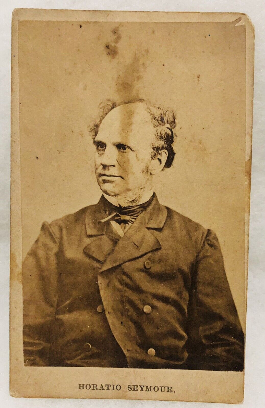 Rare 1800s Cabinet Card CDV of Horatio Seymour Gov of New York Civil War Photo
