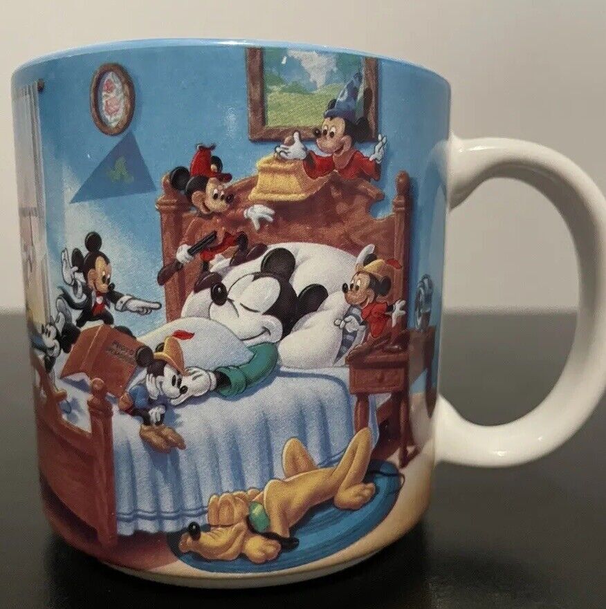 Vintage Mickey Mouse Through The Years Mug / Tea Cup By Disney Rare