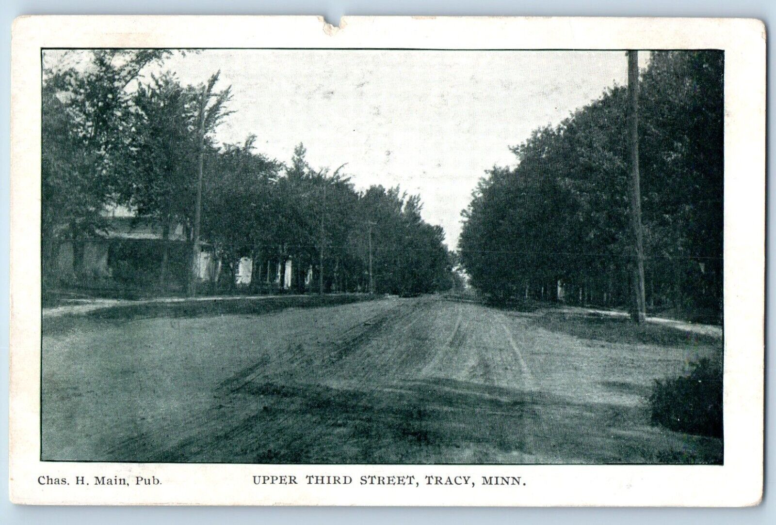 Tracy Minnesota Postcard Upper Third Street Exterior Road c1905 Vintage Antique