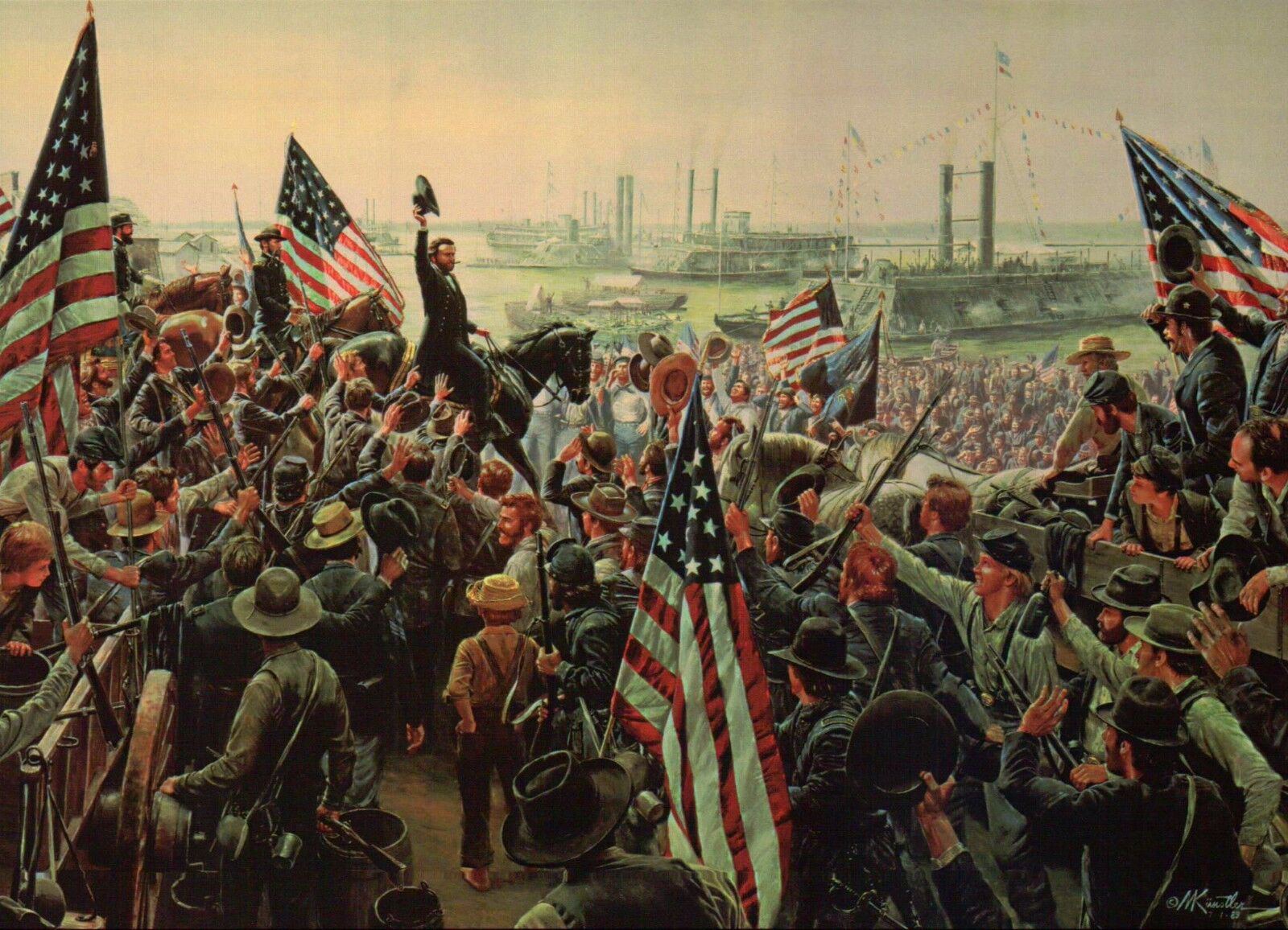 General Ulysses S. Grant at Vicksburg, July 4 1863 - Military Civil War Postcard