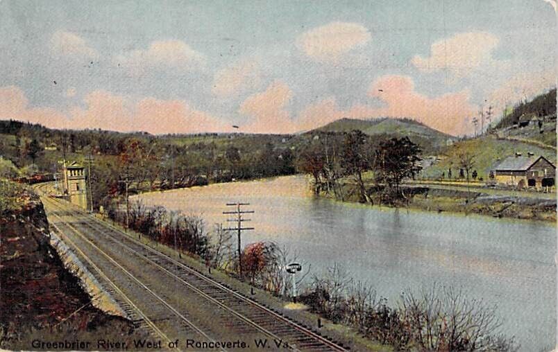 Greenbrier River, West of Ronceverte, W. Va., Posted 1912