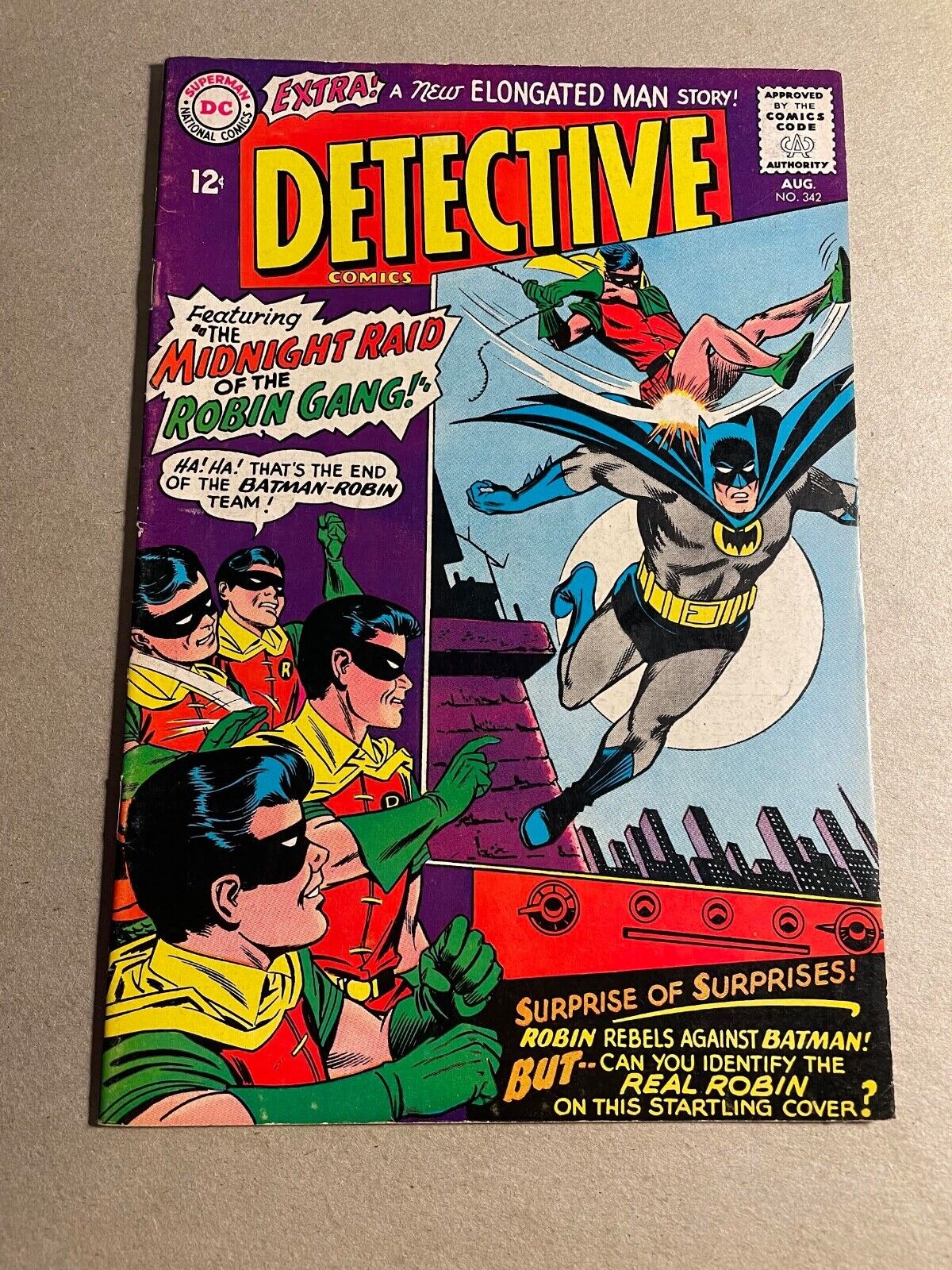 Detective Comics #342 (DC 1965) Batman/Robin, Elongated Man, VG/GD