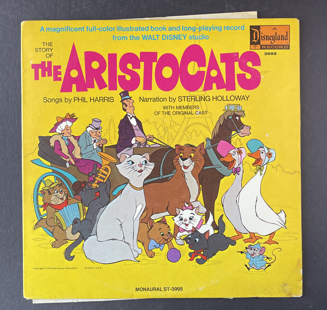 The Story Of The Aristocats Magnificent Full-Color Book And Long-playing Record