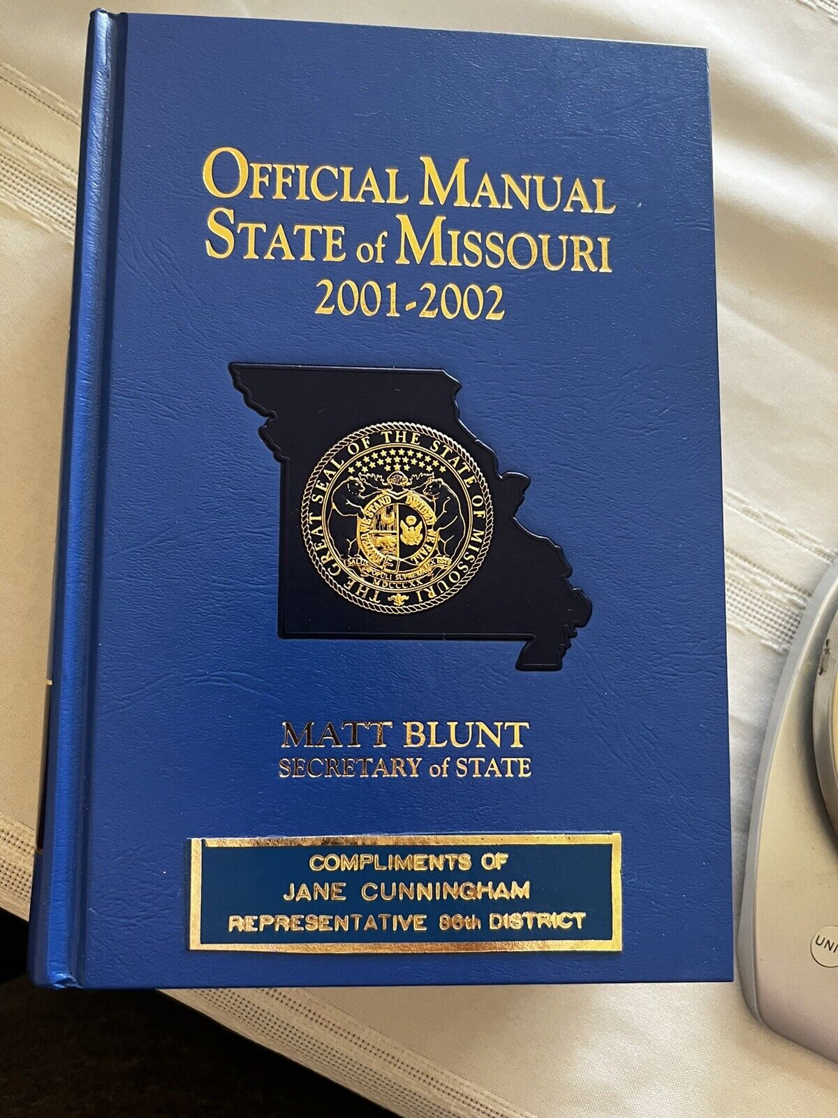 Official Manual State of Missouri 2001-2002, Matt Blunt, Secretary Of State