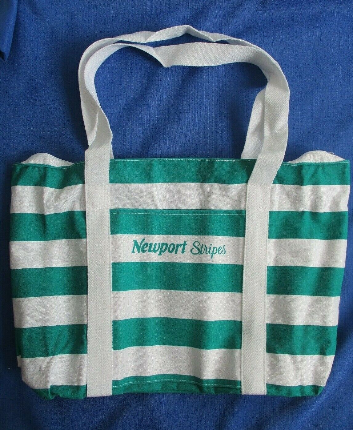 NEW Vintage Newport Stripes Tote Beach Gym Bag Cigarettes 1980s Canvas No Box