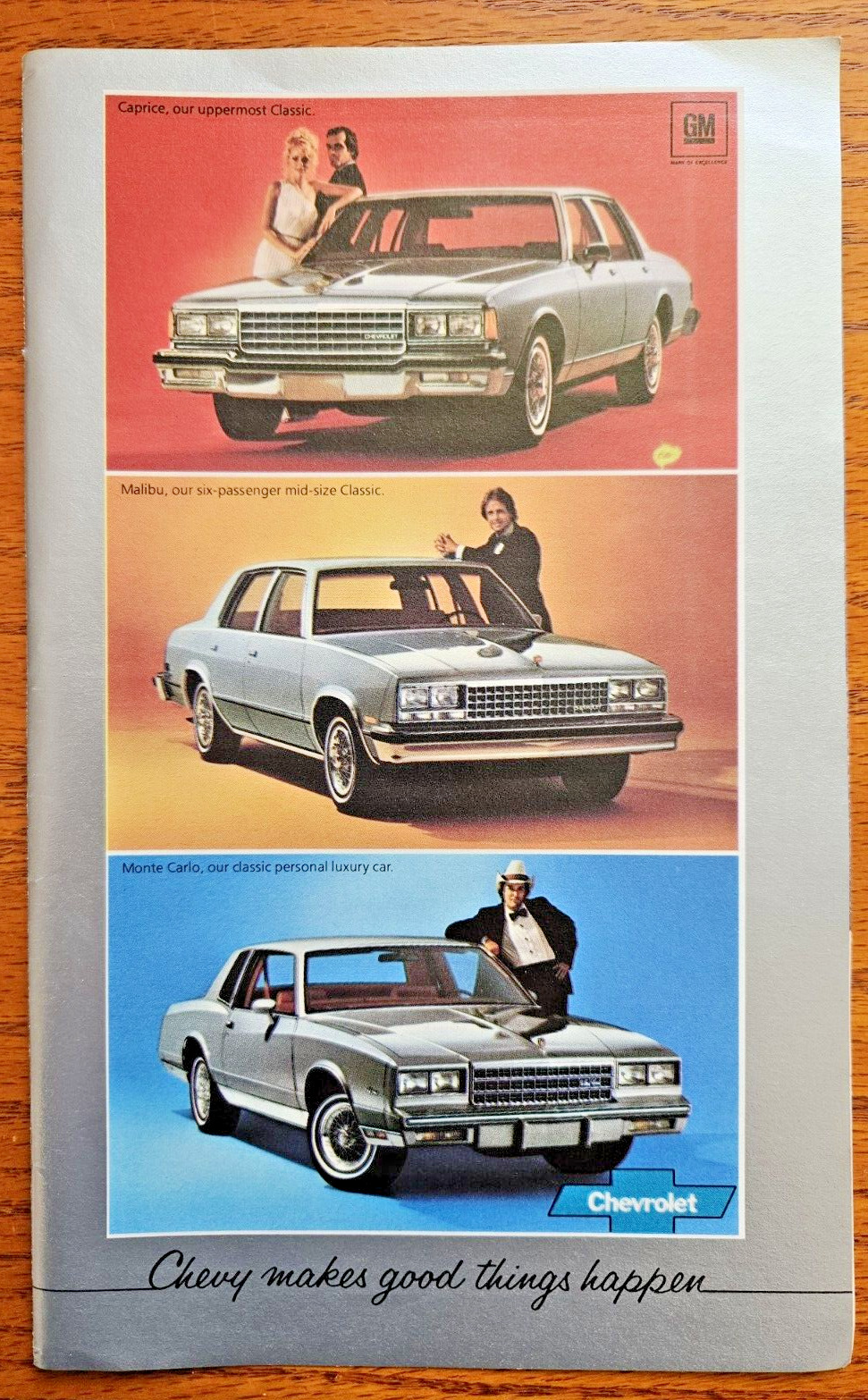 Vintage Early 1980s Chevrolet Caprice Malibu Monte Carlo Print Advertisement Ad