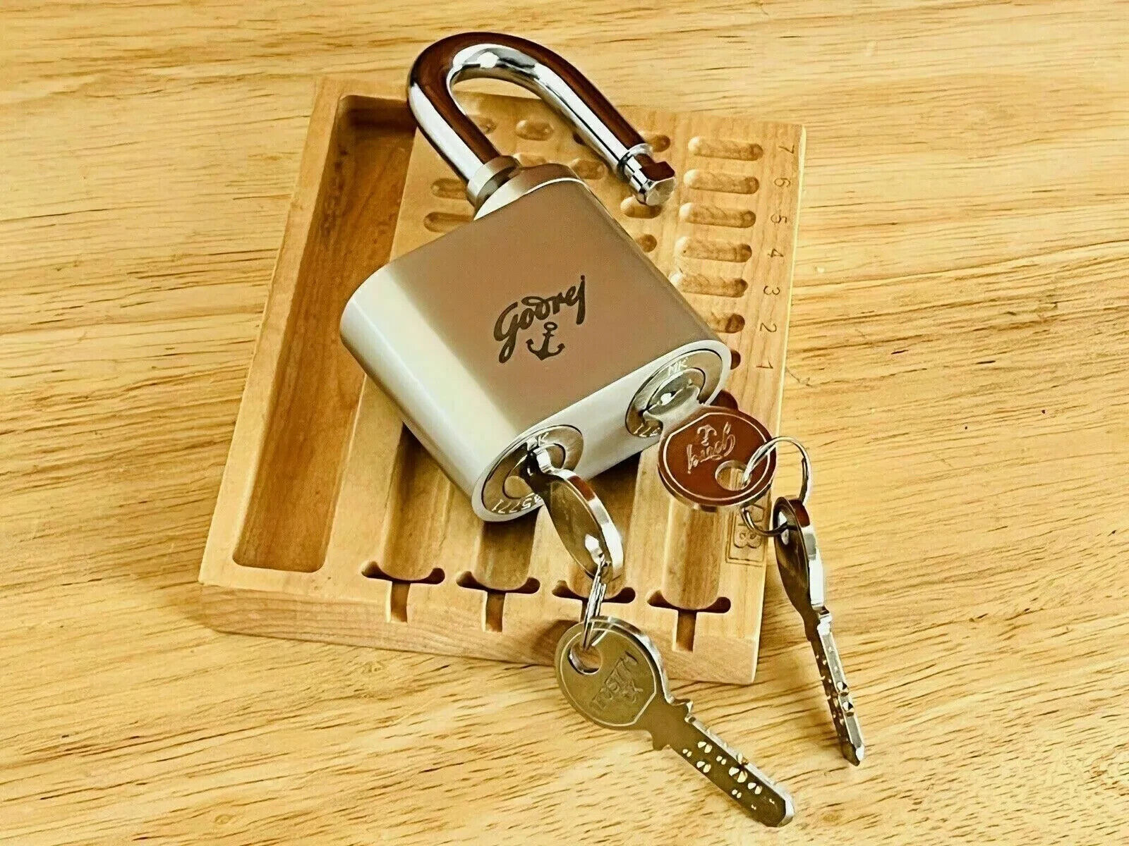 Dual Access Padlock With 2 Sets of Keys Locksport HighSecurity Godrej Locks