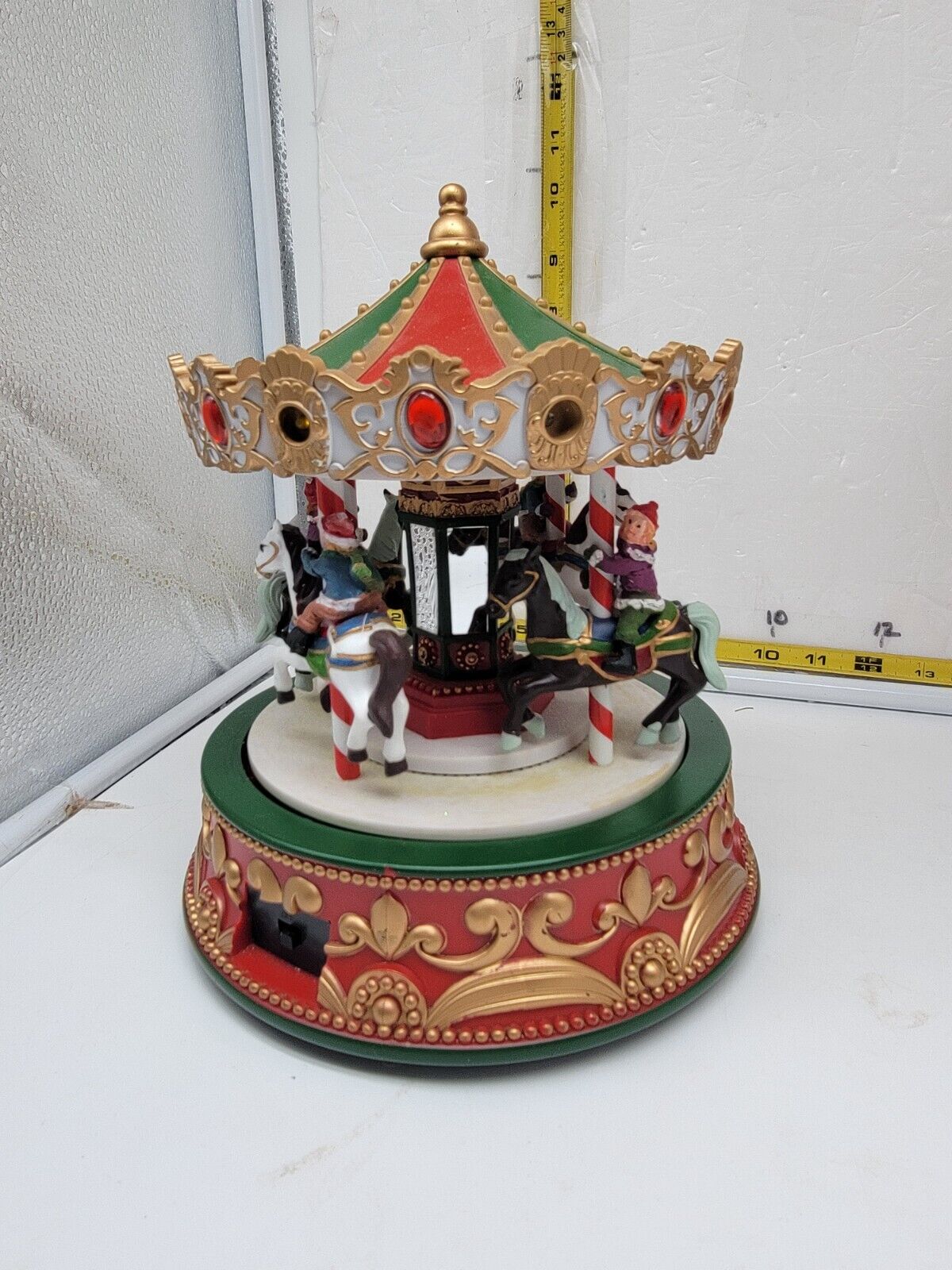 Holiday Time Christmas Village Town Victorian Carousel Carnival Ride 2014