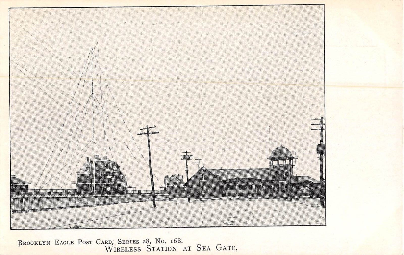 c.1905 Wireless Station at Sea Gate Brooklyn NY post card