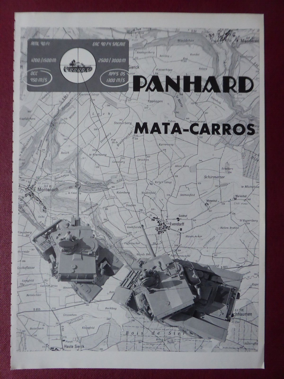 9/1984 PUB PANHARD BLINDE ERC 90F4 SAGAIE AML 90 ORIGINAL SPANISH AD