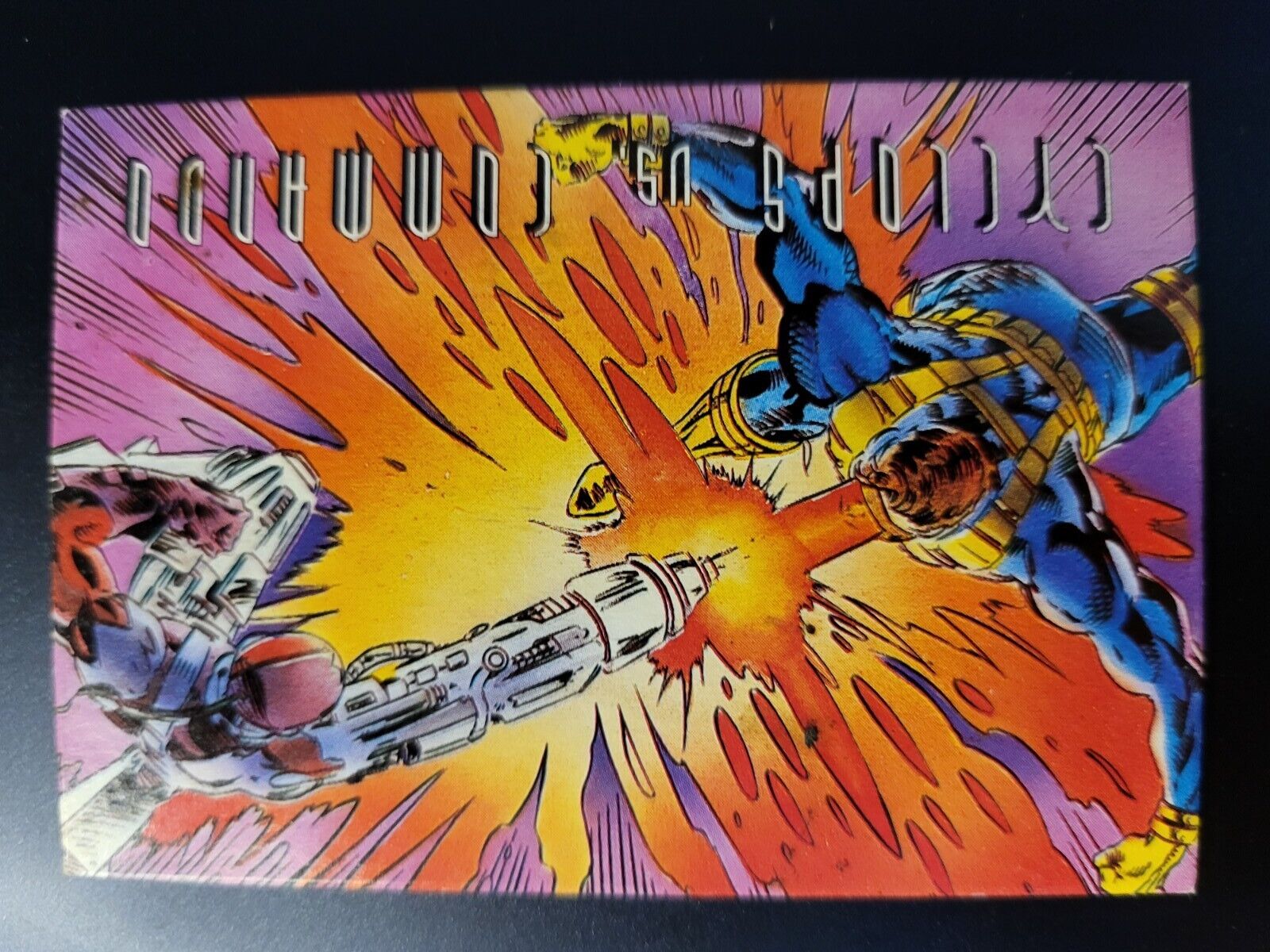 1995 HARDEE\'S MARVEL COMICS X-MEN #1 Timegliders Cyclops Vs Commando Card