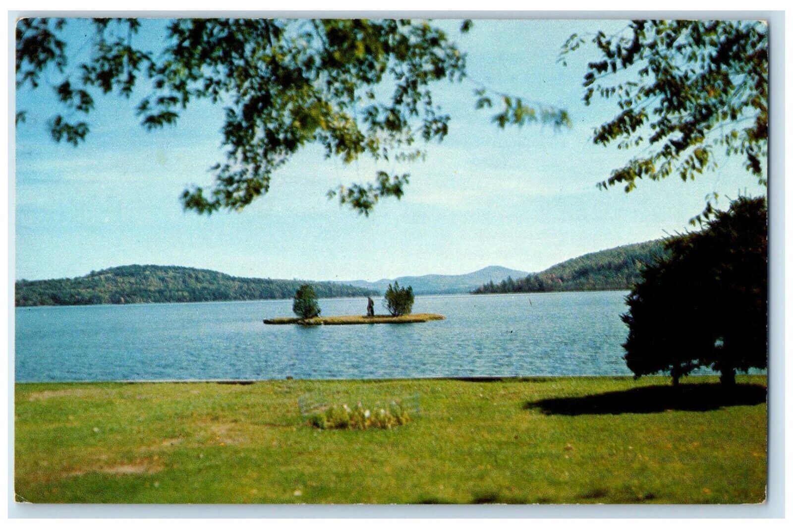 1966 Lake Winnipesaukee River Meredith New Hampshire NH Vintage Antique Postcard