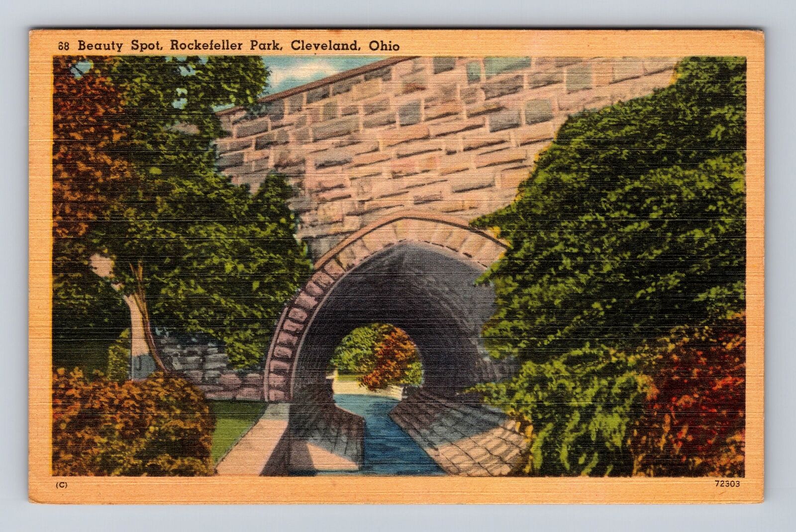 Cleveland OH-Ohio, Beauty Spot, Rockefeller Park, Antique, Vintage Postcard