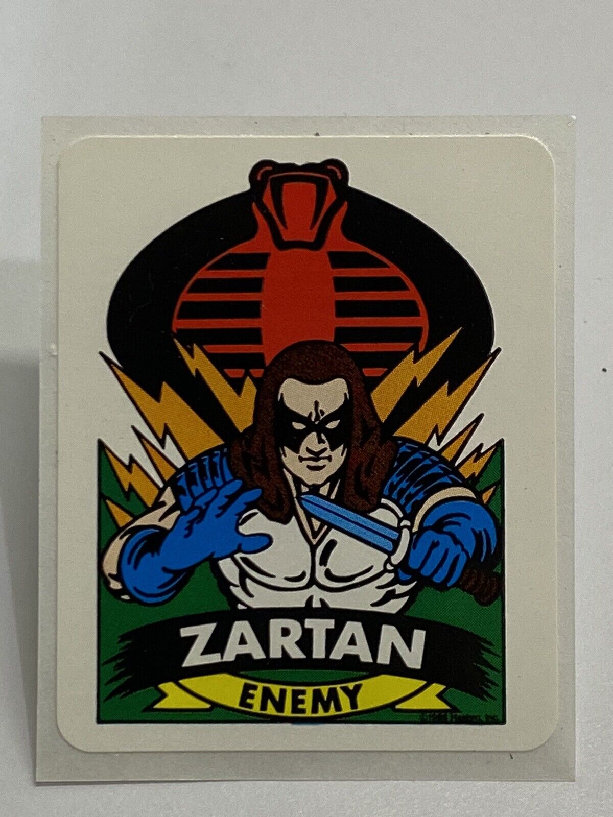1986 Hasbro Milton Bradley G. I. Joe ZARTAN Sticker *FREE SHIPPING*