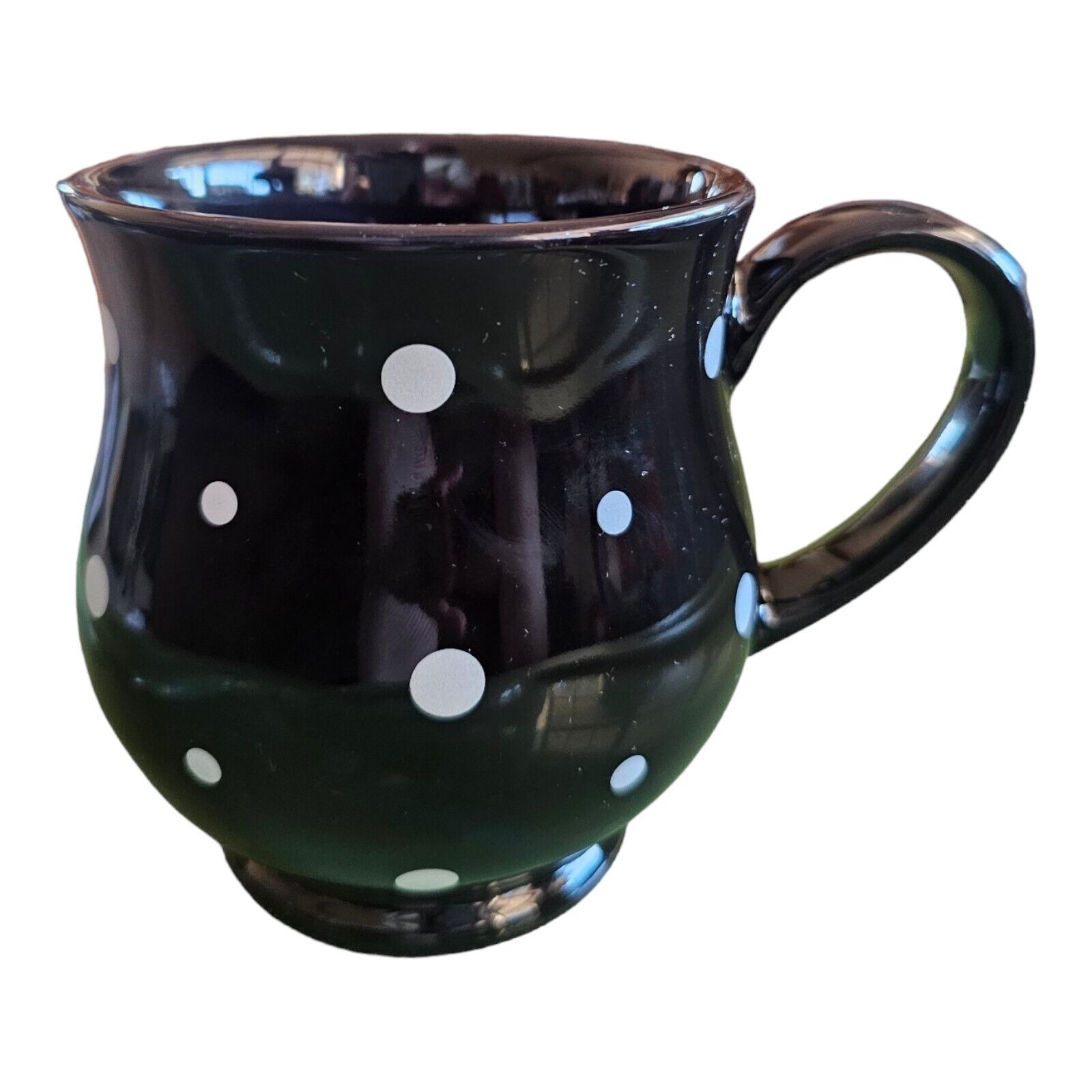 Temp-tations by Tara Polka Dots 16 Oz. Coffee tea Cup Mug black KFI-XNG-977414