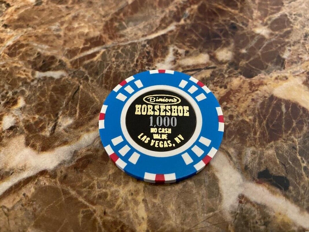 1000 NCV Binions Horseshoe Las Vegas WSOP World Series of Poker Casino Chip