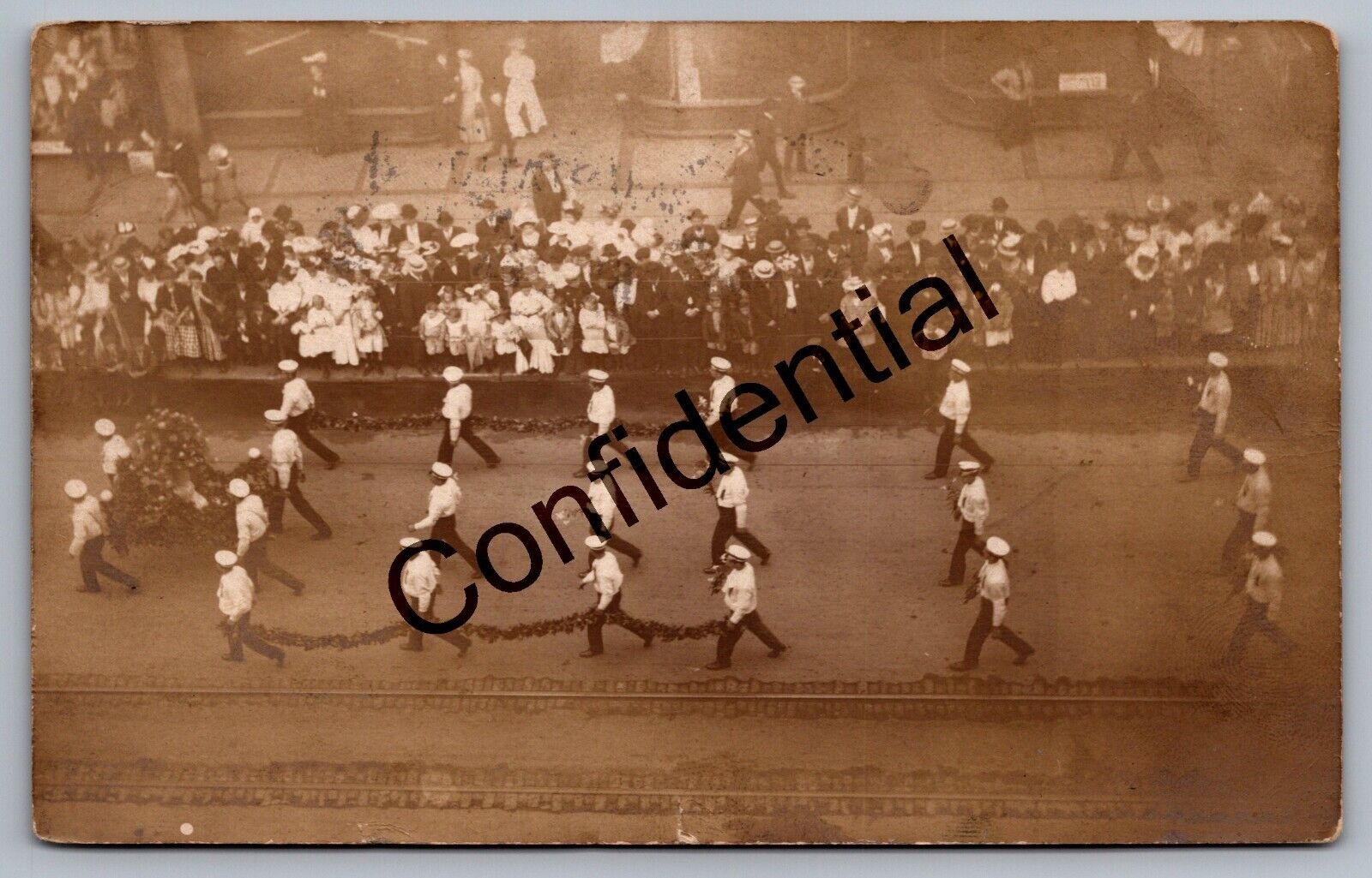 Real Photo 1908 Firemen's Parade At Niagara Falls NY New York RP RPPC D233