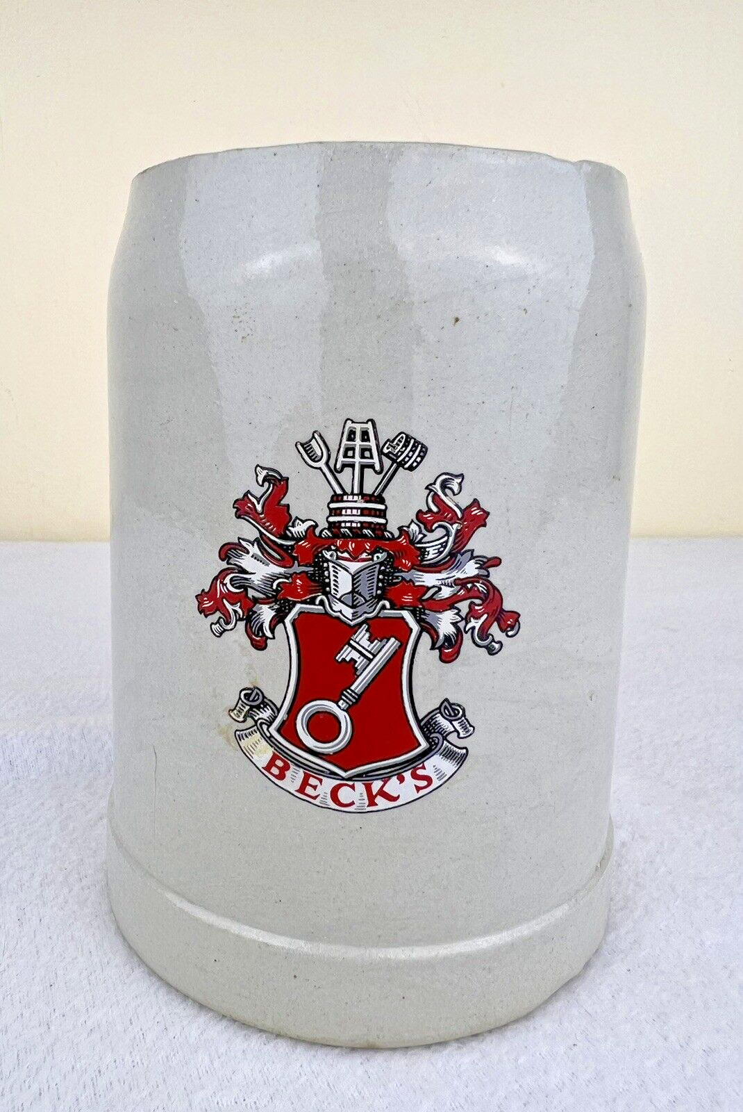 Vintage Staffel Beck\'s Made in Germany Stoneware Beer Stein Mug 0.5L 5\