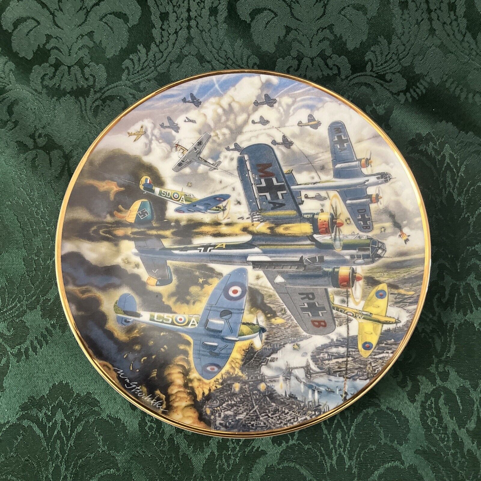 The Battle of BRITAIN WW2 Franklin Mint Limited Edition Collector Plate 8.1/8”