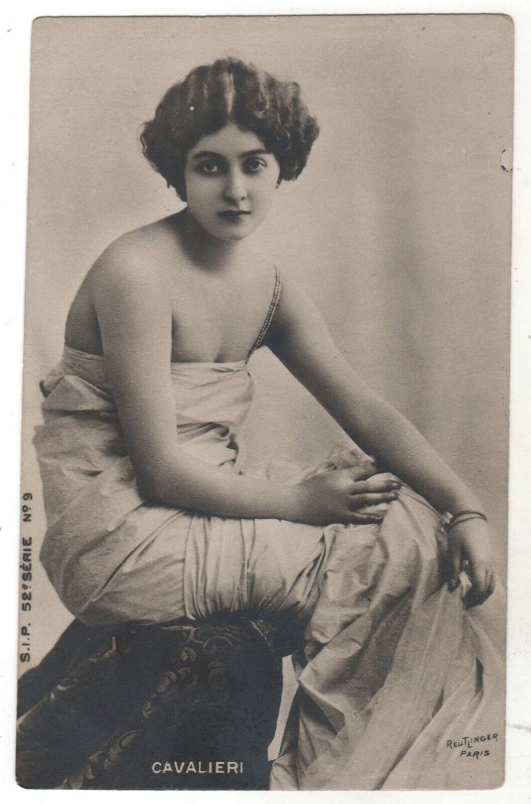Antique Postcard Charming LINA CAVALIERI Italian opera singer ART Old France