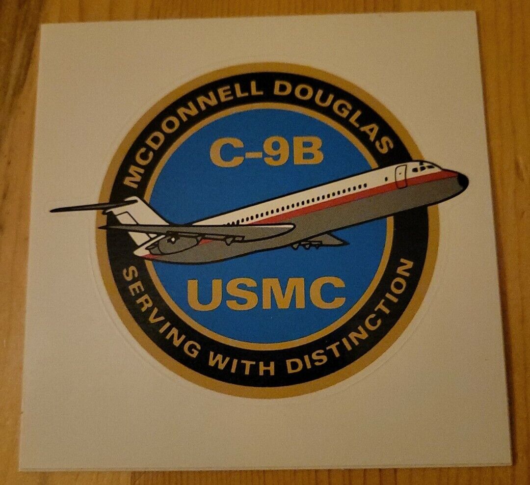 NOS VINTAGE MCDONNELL DOUGLAS C-9B USMC AIRCRAFT COMPANY STICKER DECAL