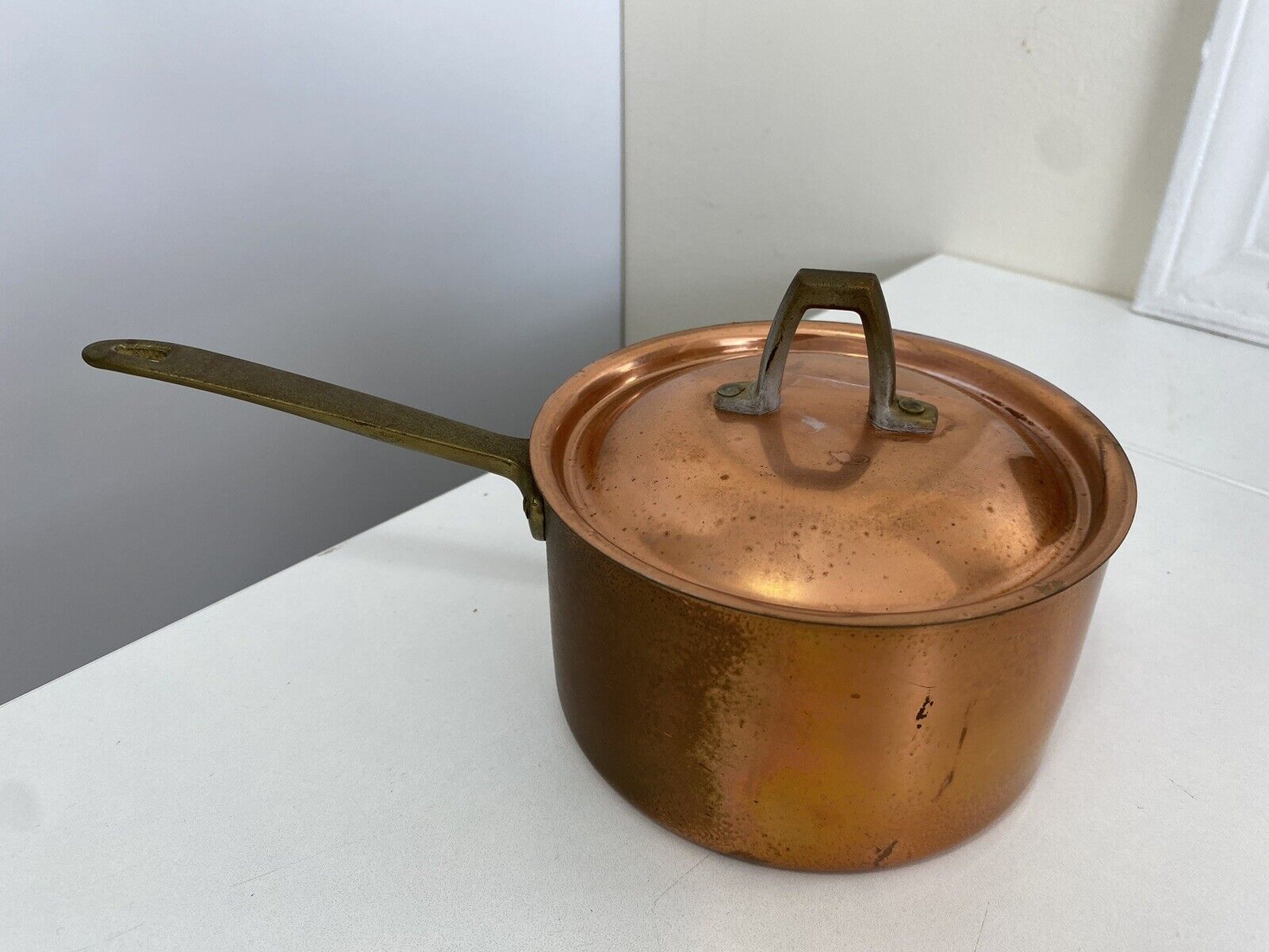 Vintage Paul Revere Copper 1801 1 Quart Saucepan With Lid