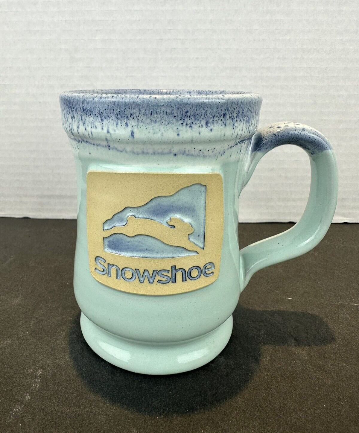 Hand Thrown Deneen Pottery Collectible Blue Coffee Mug / Cup \