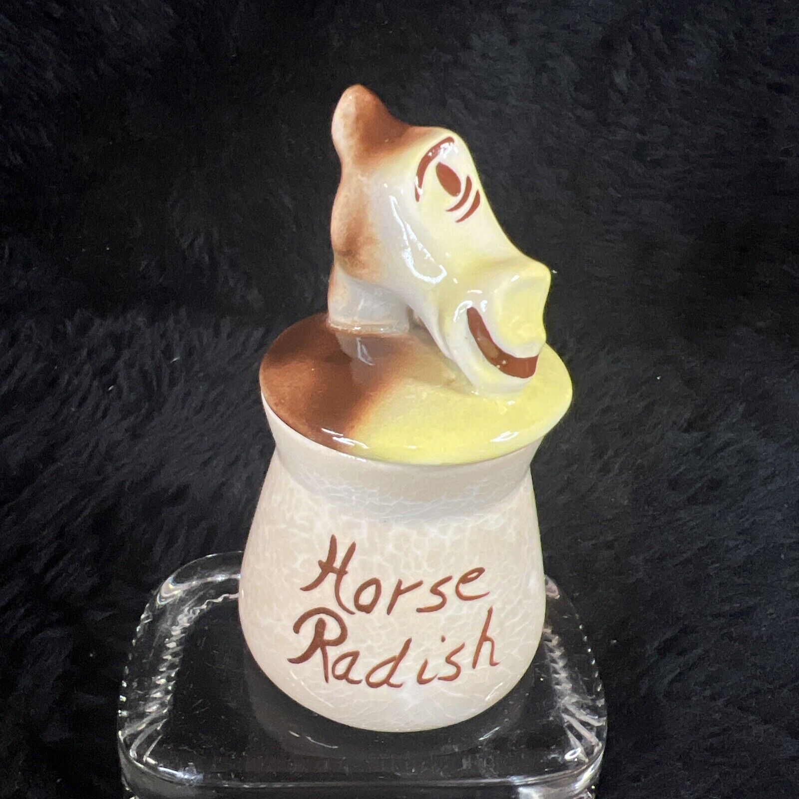 1950s  Kitschy Vintage Horseradish Jar Kitchen Collectible Vintage  Anthropomorp
