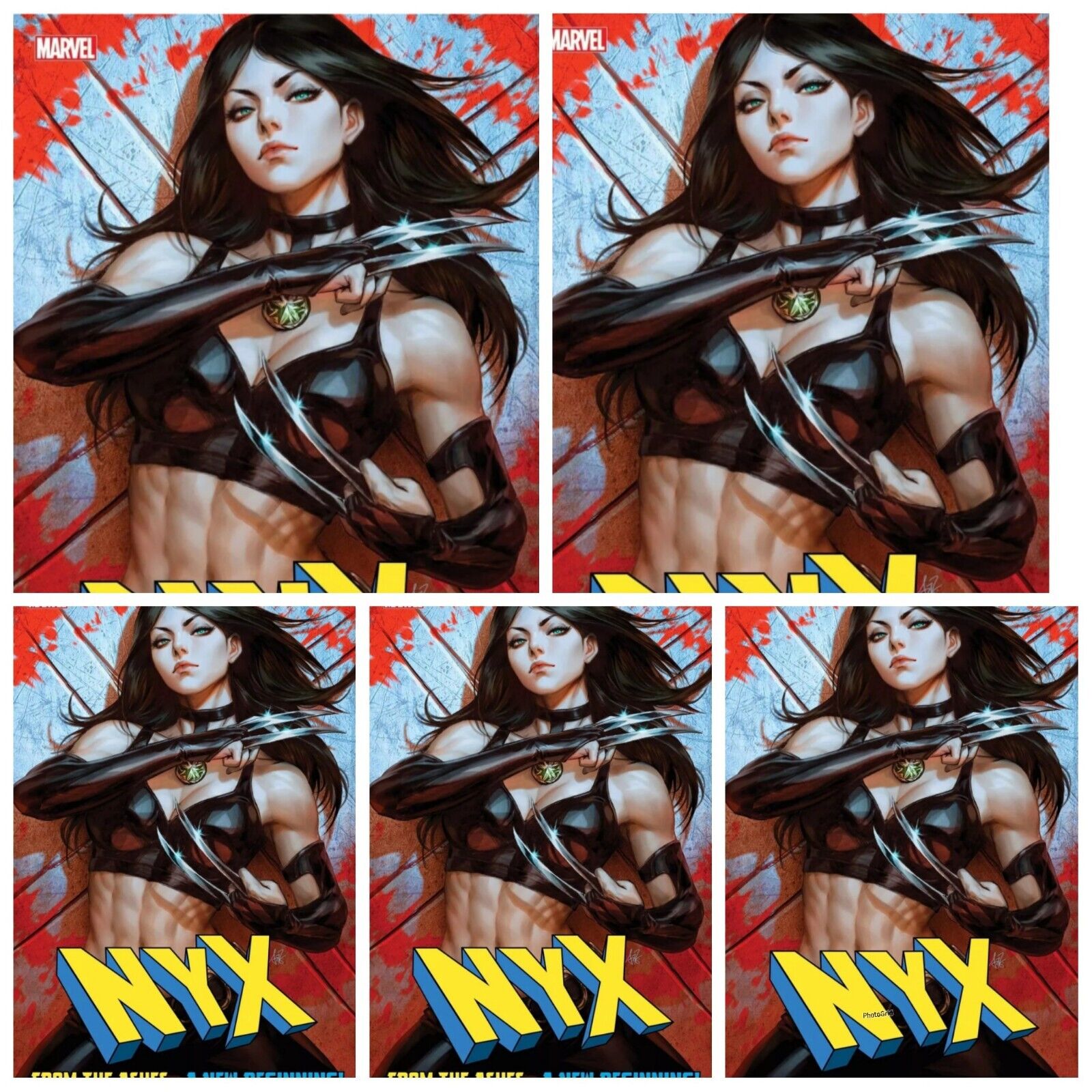 5 Pack NYX #1 Stanley Artgerm Lau Variant PRESALE 7/24 Marvel 2024 Wolverine