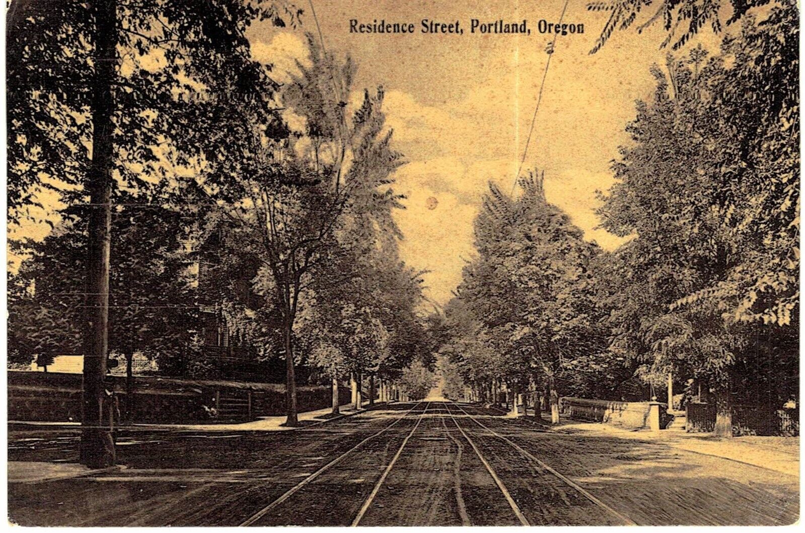 Portland OR Residence Street Unused Monochrome 1910 
