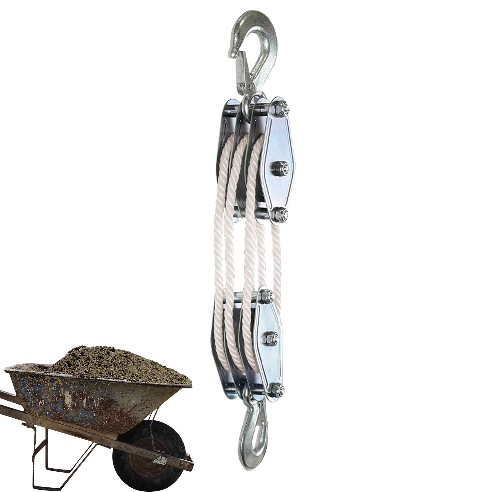 Block And Tackle Pulley System Rope Pulley Hoist For Garage Block And Tackle