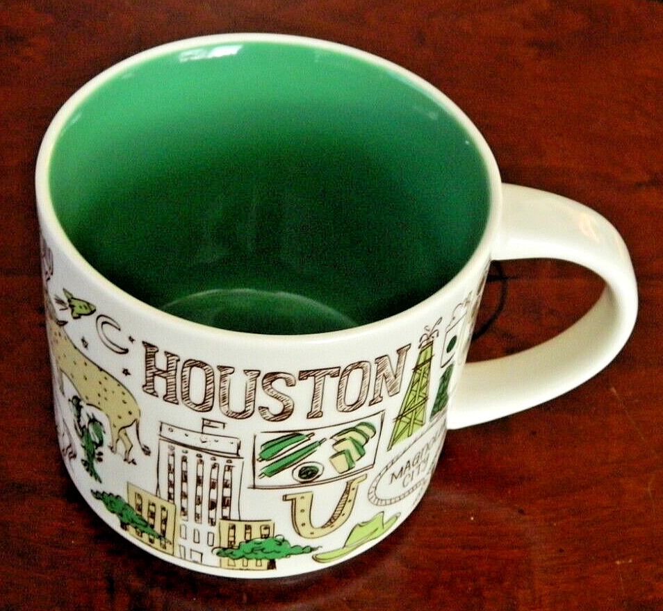 Starbucks Houston Been There Series Green Mug 14oz 2019 New