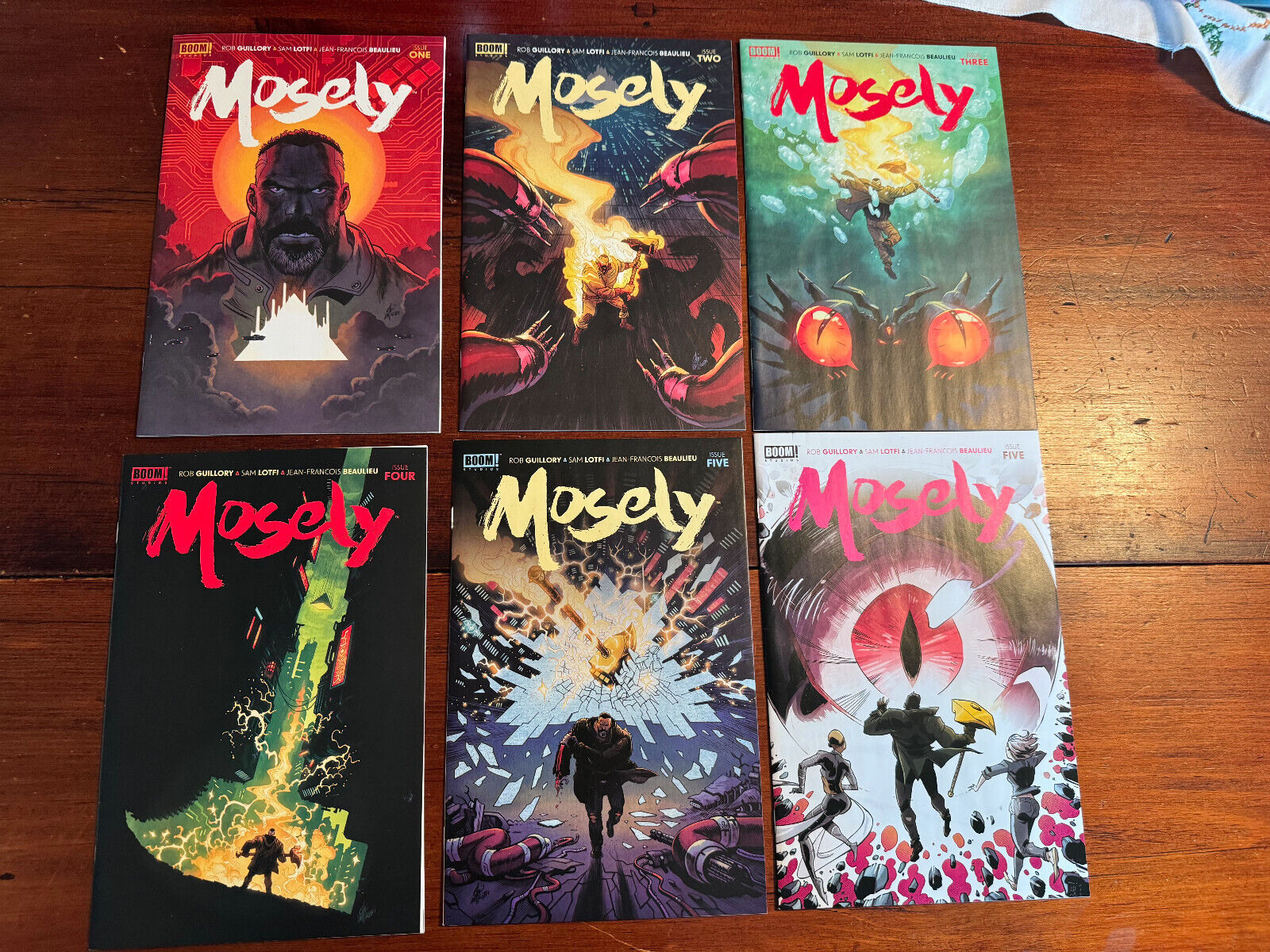 MOSELY #1-5 + #5 Variant-BOOM 2023-1st Printing-Complete Set-NICE-FAST SHIPPING