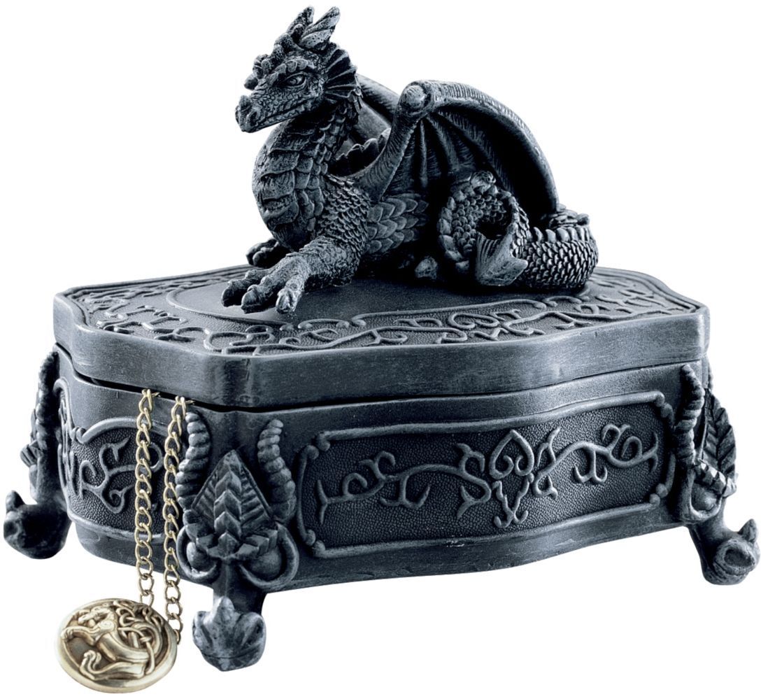 Medieval Fierce Dragon Trinket Box Gothic Jewelry