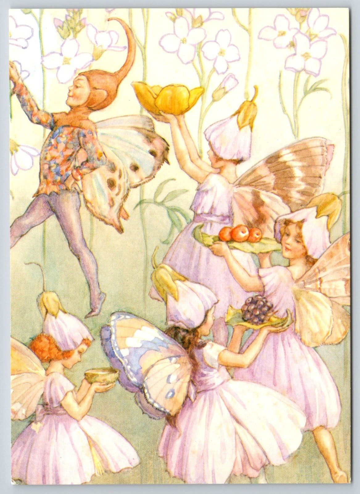 Lady\'s Smock Fairy Apples Berry Margaret Tarrant Fantasy Art Medici Postcard