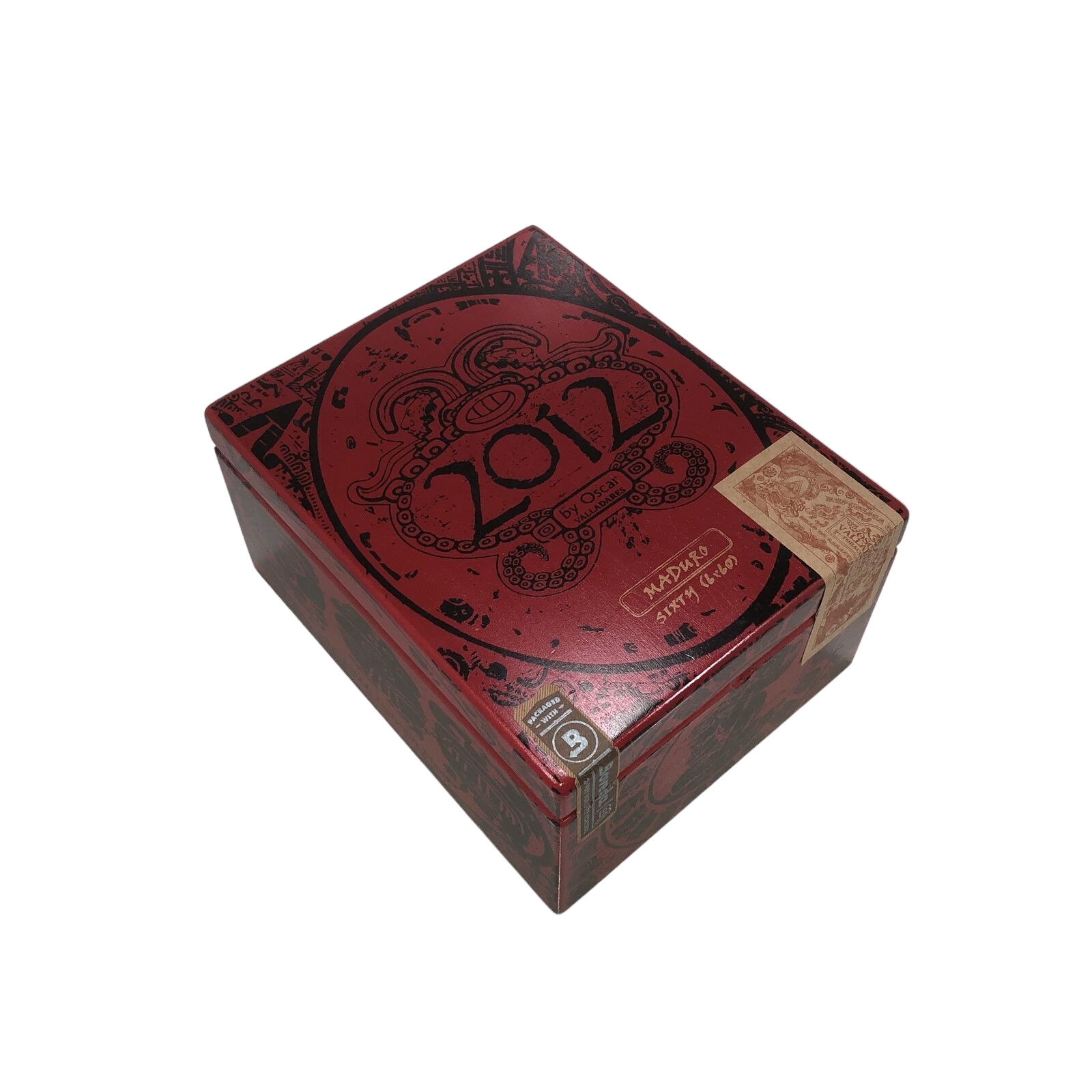 2012 By Oscar Valladares Maduro Sixty Empty Wooden Cigar Box 5.5x6.75x3.5