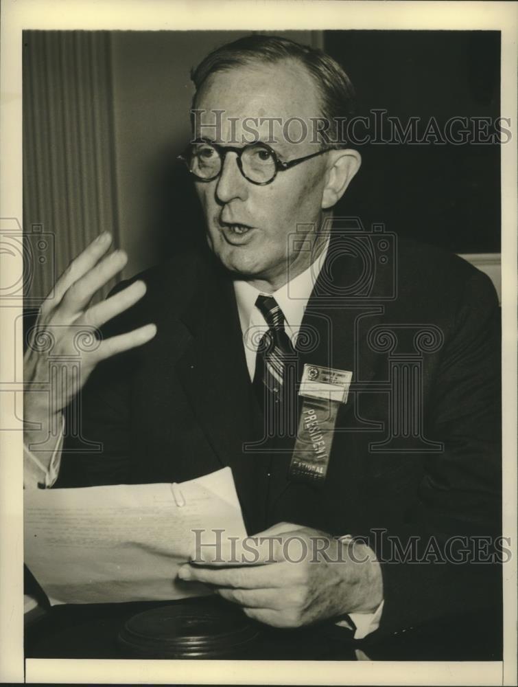 1941 Press Photo Albert W. Hawkes, president of Congoleum-Nairn, Inc.
