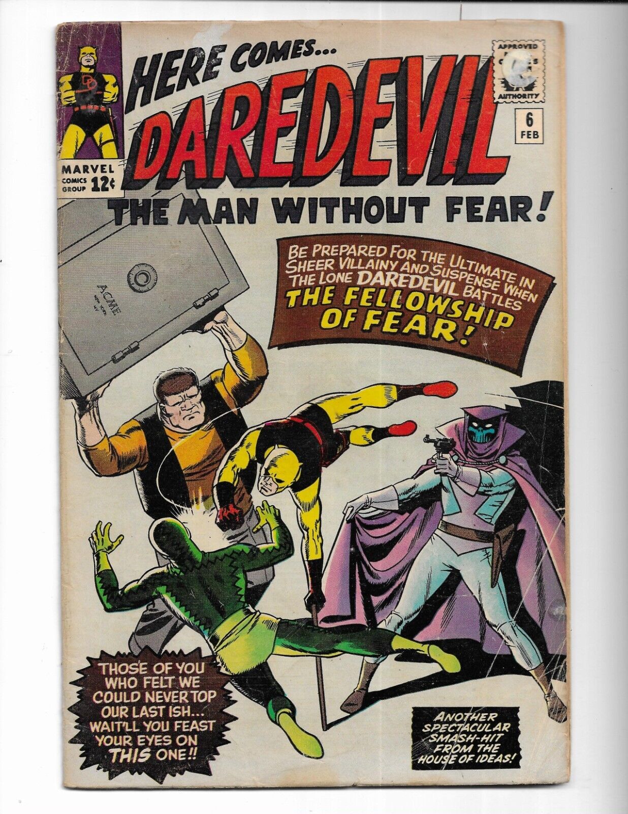 DAREDEVIL 6 - VG 4.0 - 1ST APPEARANCE OF MISTER FEAR - KAREN PAGE (1965)