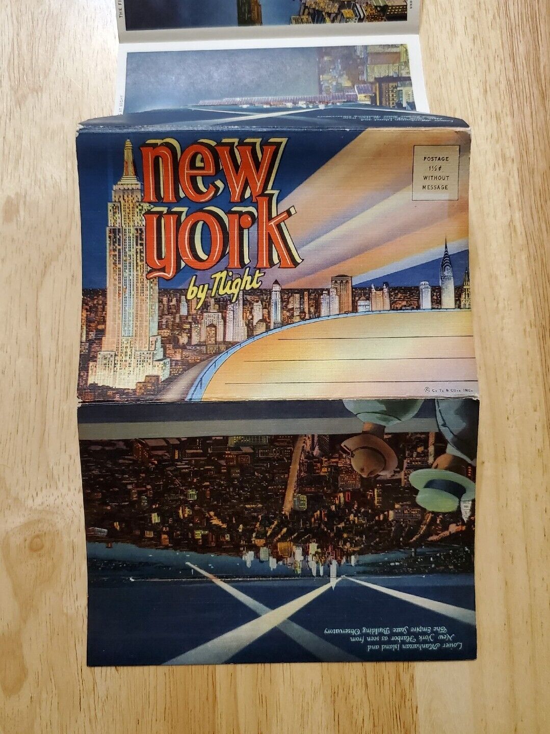 NYC New York By Night Postcard Vintage Souvenir Pack 10 Cards Double Sided P686